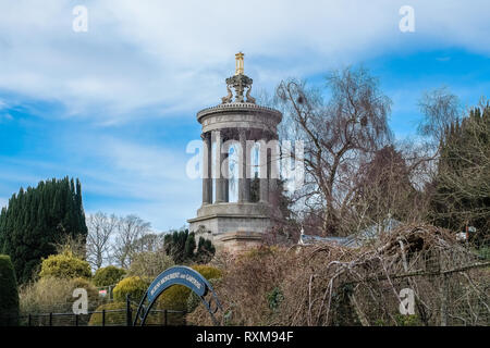 Alloway, Scotland, UK - march 07, 2019:  Burns Memorial in Alloway near Ayr Scotland appealing for donations for the restoration of nearby Burns Cotta Stock Photo