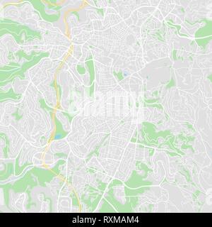 Urban vector city map of Jerusalem, Israel, middle east Stock Vector ...