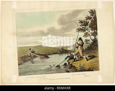 Delights of Fishing, 1823, Charles Turner (English, 1773-1857), after Sir  Robert Frankland (English, 1784-1849), published by Thomas McLean (English,  active c. 1790-1860), England, Hand-colored etching and aquatint on ivory  wove paper, 200 ×