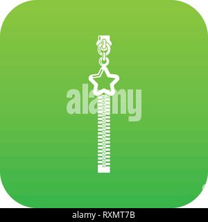 Closed zip icon, simple style Stock Vector