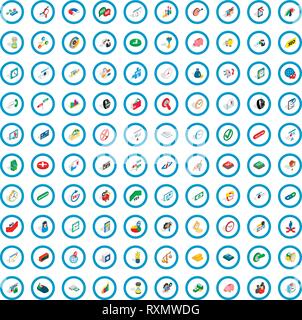 100 exchange icons set, isometric 3d style Stock Vector
