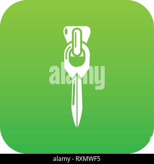 Coat zip icon, simple style Stock Vector