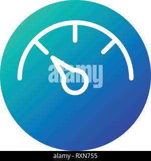 Gauge or Speedometer line icon, data and analytics, velocity sign, Vector illustration isolated Stock Vector