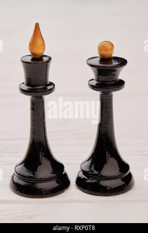 Chess figures isolated on white background. Stock Photo