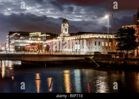 Cork, Ireland. 14th October, 2016 An early morning view of the The City Hall in Cork City early morning. Stock Photo