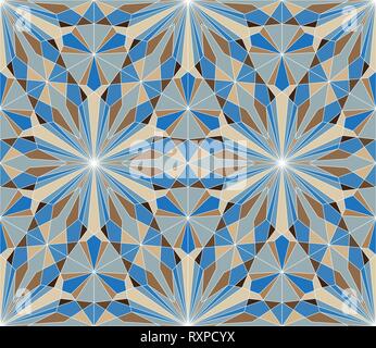 Seamless abstract vector pattern - repeat geometric oriental triangle mosaic background Stock Vector
