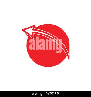 swoosh arrow global marketing logo vector Stock Vector