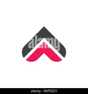 stripes arrows up simple geometric logo vector Stock Vector