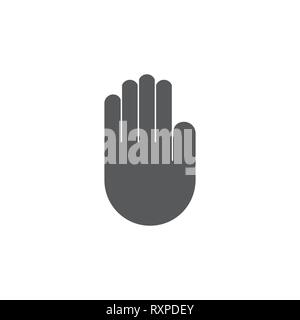abstract hand palm five shape calm logo Stock Vector
