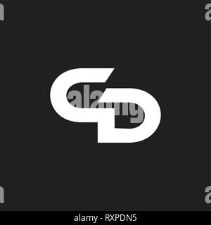 abstract letters cd simple geometric logo Stock Vector