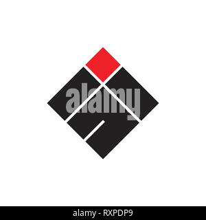 letter m simple geometric square logo Stock Vector Image & Art - Alamy