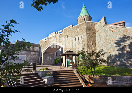 Porte Saint-Jean (St John's Gate) is one of four gates that allow access to Old Quebec City, Province of Quebec, Canada Stock Photo