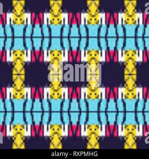 Ethnic vector seamless texture with blur elements Stock Vector