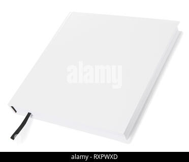 White book isolated on white background Stock Photo