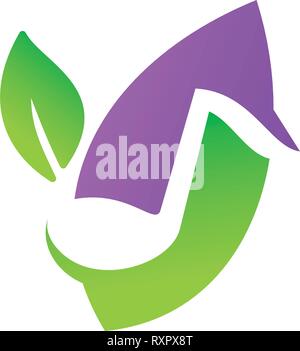 Leaf Logo Design Vector Template Set Stock Vector