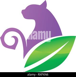 Leaf Logo Design Vector Template Set Stock Vector