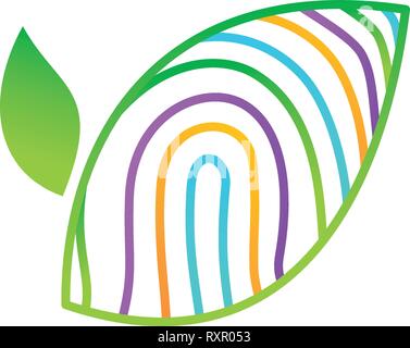 Leaf Logo Design Vector Template Set Stock Vector