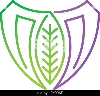 Leaf Logo Design Vector Template Set Stock Vector