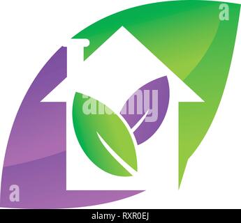 Leaf Logo Design Vector Template Set Stock Vector