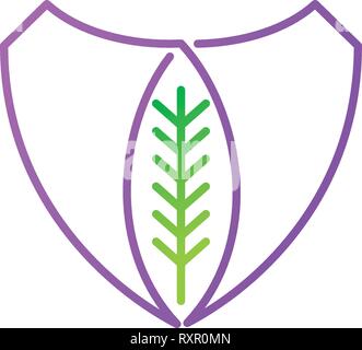 Leaf Logo Design Vector Template Set Stock Vector