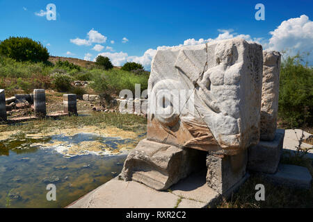 Roman Great Harbour Monument opened by the city of Miletus either in honour of the achievements of Pompeius in his war against the pirates (67 BC) or  Stock Photo