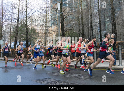 London, UK. 10th Mar 2019. Athletic elite runners compete in fundraising charity event The Vitality Big Half marathon. Credit: AndKa/Alamy Live News Stock Photo