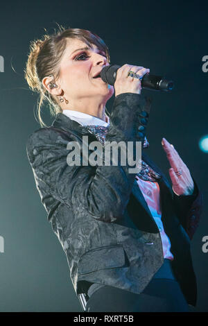 Alessandra Amoroso on stage during the Italian singer Music Concert  Alessandro Amoroso Tutto Accade Tour 2022 on November 26, 2022 at the  PalaInvent - Jesolo Tourism Palace in Jesolo, Italy (Photo by