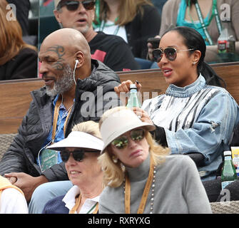 Indian Wells, California, USA. 10th Mar 2019.Mike Tyson on Day 10 of the BNP Paribas Open at the Indian Wells Tennis Garden on March 10 2019 in Indian Wells, California People: Mike Tyson Credit: Storms Media Group/Alamy Live News Stock Photo