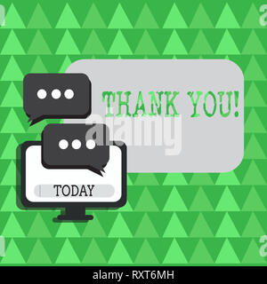 Conceptual hand writing showing Thank You. Concept meaning Appreciation greeting Acknowledgment Gratitude Stock Photo