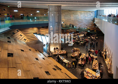 The cafe and shop in the V&A Museum in Dundee. Stock Photo