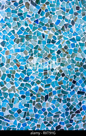 Abstract glass tile mosaic wall background Stock Photo