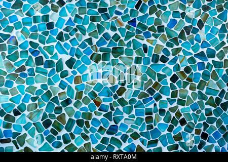 Abstract glass tile mosaic wall background Stock Photo