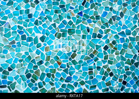 Abstract glass tile mosaic wall background Stock Photo
