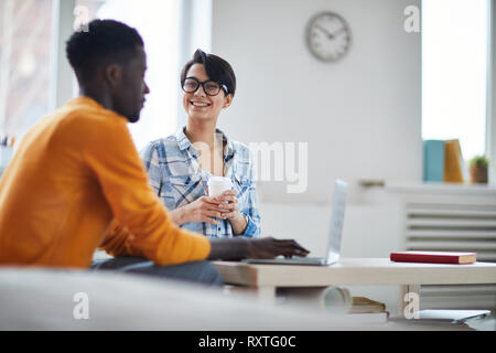 Talking at coffee break Stock Photo