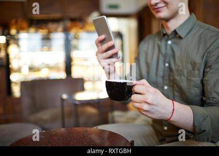 Guy in cafe Stock Photo