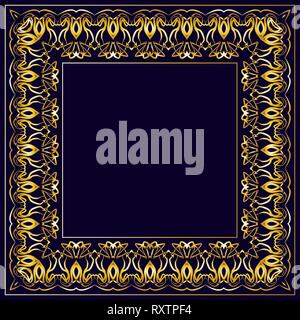 Vintage frame in retro style. Stylish design Stock Vector