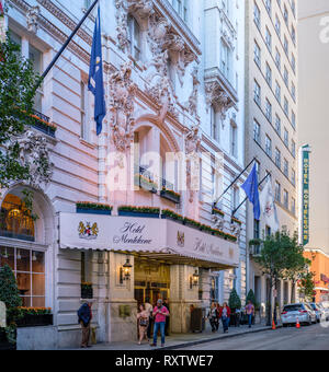 Panoramic image of Hotel Monteleone exterior, historic landmark, Beaux-Arts architectural style, New Orleans French Quarter, New Orleans, USA Stock Photo