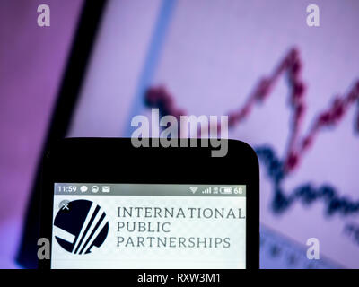 International Public Partnerships company logo seen displayed on smart phone. Stock Photo