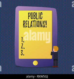 Handwriting text Public Relations. Conceptual photo Communication Media People Information Publicity Social Stock Photo