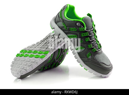 Unbranded modern sneakers sport shoes isolated Stock Photo