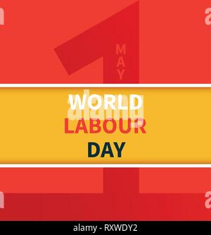One May Labour Day Vector banner. International Labour Day Celebration Stock Vector