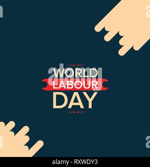 Labour Day or May Day Vector Design. Labour Day Celebration in 1st May Stock Vector