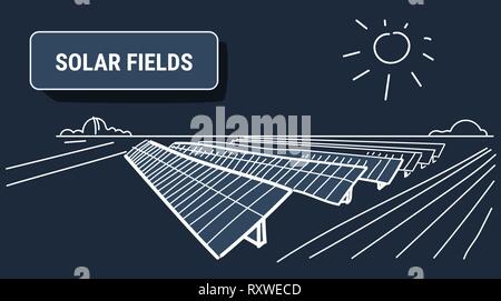 solar energy panel fields renewable station alternative electricity ...