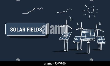 solar energy panel fields renewable station alternative electricity ...