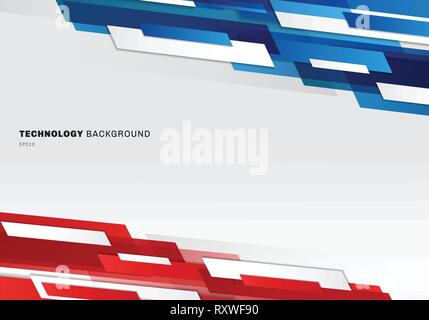 Abstract header red and white shiny geometric shapes overlapping moving ...