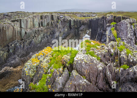 Natural Stone Bridge at the Dunmanus Bay, West Cork Stock Photo