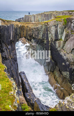 Natural Stone Bridge at the Dunmanus Bay, West Cork Stock Photo