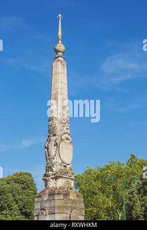 Looking up at the pyramid of the bois de Vincennes at the southeast of Paris Stock Photo