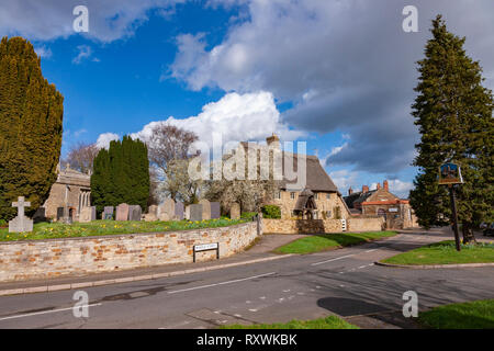 St Peters church Isham, civil parish in Northamptonshire, England. Stock Photo