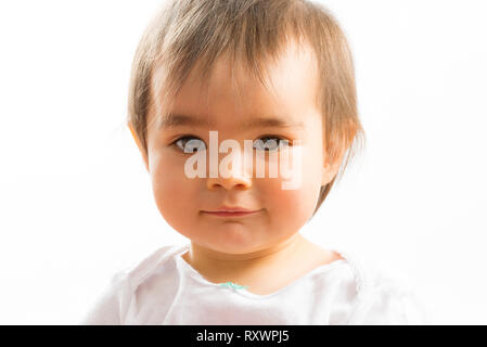 Close up of a 1 year old baby girl Stock Photo